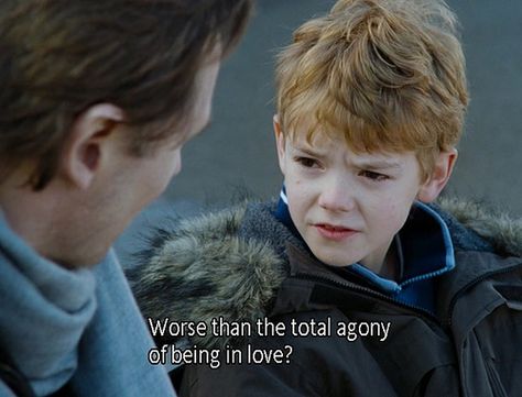 Total agony. Love Actually Sam, Love Actually 2003, Love Actually Quotes, Thomas Sangster, Star Struck, I Love Cinema, Brodie Sangster, Single And Happy, Love Actually