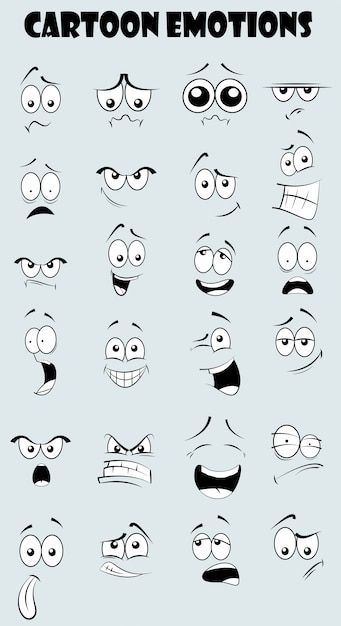 Cookies Drawing, Pot Faces, Cat Origami, Doodle Faces, Cartoon Faces Expressions, Funny Facial Expressions, Face Doodles, Drawing Children, Eyes Ideas