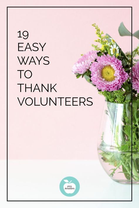 Perfect for volunteer appreciation week is this post with 19 ways to thank volunteers!  Also good for teacher appreciation and showing gratitude throughout the school year! #ptoanswers #pto #pta #schoolvolunteers #ptovolunteers #volunteerappreciationweek #teacherappreciation #teacherappreciationweek #volunteerappreciation #parentinvolvement #ptavolunteers School Volunteer Appreciation Gifts, Volunteer Appreciation Dinner, Ways To Say Thanks, Pta Reflections, Volunteer Appreciation Week, Pta Events, Church Volunteers, Volunteer Appreciation Gifts, Teacher Appreciation Quotes