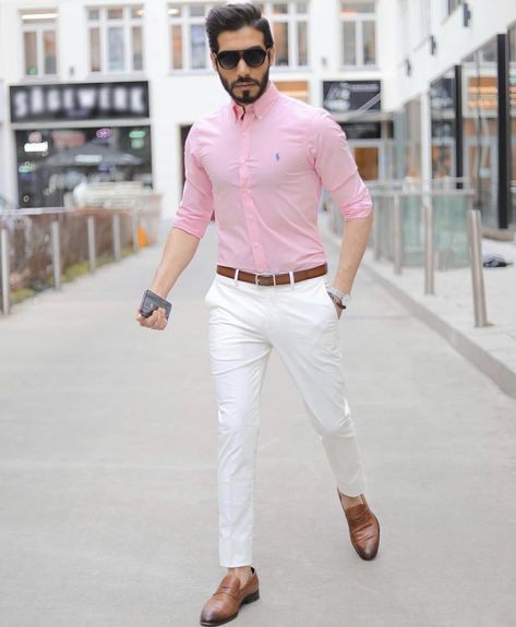 Gents Formal Pant Shirt, Light Pink Shirt Outfit Men Formal, Pink Shirt Outfit Men Formal, Pink Formal Outfit Men, Pink Shirt Outfit Men Casual, Pink Shirt Outfit Men, Light Pink Shirt Outfit, White Pants Outfit Men, Shirt Pant For Men