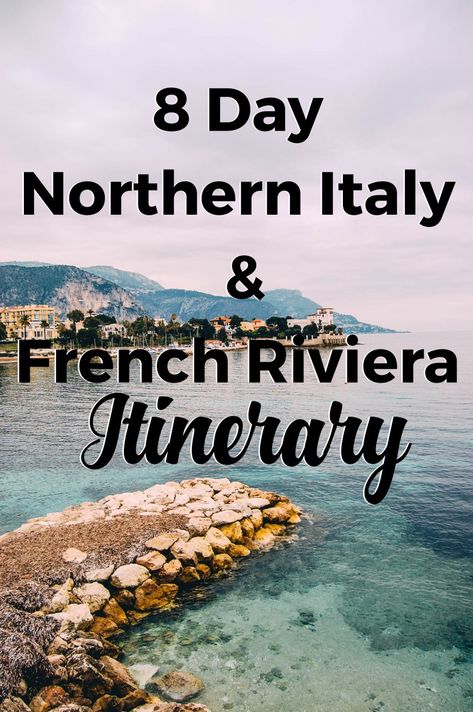 16 cities, 3 countries, all in 8 days. I traveled through Northern Italy down to the coast of Monaco and France this past week. It may sound like a lot (okay, it was) but itwas one of my favorite trips I’ve taken so far. It�’s easy to see so many different landscapes: from the crystal … French Riviera Itinerary, South Of France Travel, France Itinerary, Juan Les Pins, France Travel Guide, Italy Itinerary, Visit France, Italy Vacation, Northern Italy