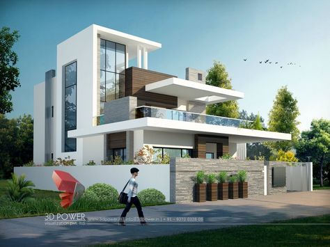 High Class Bungalow Rendering – high Class Bungalow Design Modern Bungalow Exterior, Ultra Modern Homes, A Modern House, Bungalow Exterior, Modern Exterior House Designs, Duplex House Design, Bungalow Design, Architectural Visualization, Modern Bungalow