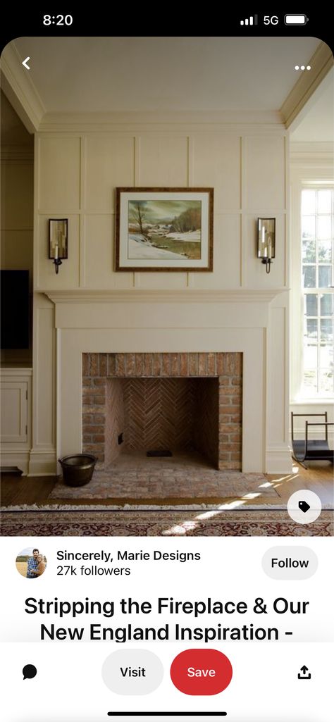 Craftsman Fireplace Ideas, Sunroom Remodel, Modern Cottage Homes, Red Brick Fireplaces, Craftsman Fireplace, White Brick Fireplace, Cottage Fireplace, Brick Hearth, Small Fireplace