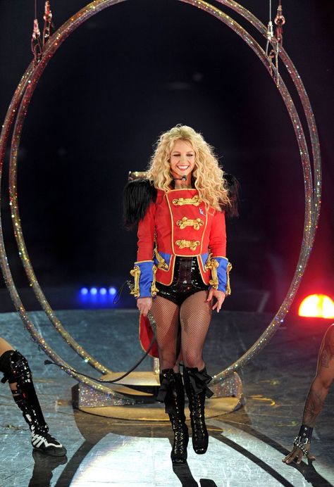 Britney Spears performs in Melbourne Britney Spears Concert, Britney Spears Tour, Britney Spears Costume, Britney Spears Outfits, Britney Spears Photos, Iconic Outfits, Ali Larter, Britney Jean, Circus Costume