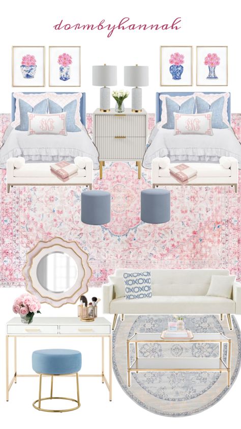 coastal/preppy dorm inspo Luxury Dorm Room, Pretty Dorm Room, Sorority Room, College Dorm Room Inspiration, Dream Dorm Room, Dorm Room Styles, Freshman Dorm, Coastal Preppy, Dorm Inspiration