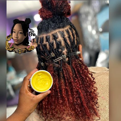 Short Locs Curly Ends, Locs With Curly Ends Styles, Loc Tips Dyed, Starter Locs Curly Ends, Starter Locs With Curly Ends, Dreads With Curly Ends, Locs Hairstyles Short, Locs With Color, Locs With Curly Ends