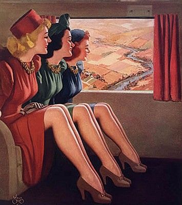 1940s-Wartime-Fashion---Liquid-stockings                                                                                                                                                                                 Más Pin Up Girl Vintage, Three Women, 40s Fashion, Vintage Life, 1940s Fashion, Pin Up Art, Vintage Pinup, Mode Vintage, Vintage Love