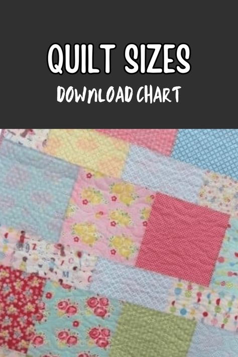 "Unlock the secrets of quilt sizing with our comprehensive Guide to Quilt Sizes. From throw blankets to king-size masterpieces, explore dimensions tailored to every bed and decor style. Elevate your quilting game with precise measurements and create cozy masterpieces for every room in your home." Throw Size Quilt Dimensions, Queen Quilt Size, Diy King Size Quilt, King Size Quilt Measurements, Quilt Sizes Guide Charts, Crib Quilt Size, Quilt Size Charts, Quilt Measurements, Quilting Math