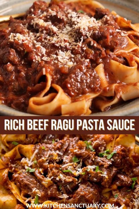 Rich Beef Ragu Pasta Sauce [Video] | Beef pasta recipes, Beef recipes easy, Beef ragu Easy Beef Ragu, Braised Beef Pasta Recipes, Turkey Ragu Recipes, Pork Ragu Pasta, Beef Ragu Dutch Oven, Italian Sausage Ragu Recipes, Beef Ragout Pasta, Beef Stew With Pasta, Pasta And Beef Recipes Simple