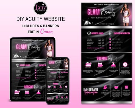 Let clients schedule lash extension appointments through your website. #acuitywebsite #acuityscheduling #diyacuitysite #acuitytemplate #beautytemplate #acuitysite #customacuitysite #bookingsite Booking Sites Design, Baddie Website Design, Acuity Site Design, Booking Site Design Acuity, Lash Tech Booking Site, Hair Website Template, Hairstylist Booking Website, Eyelash Website Design, Lash Booking Site Ideas