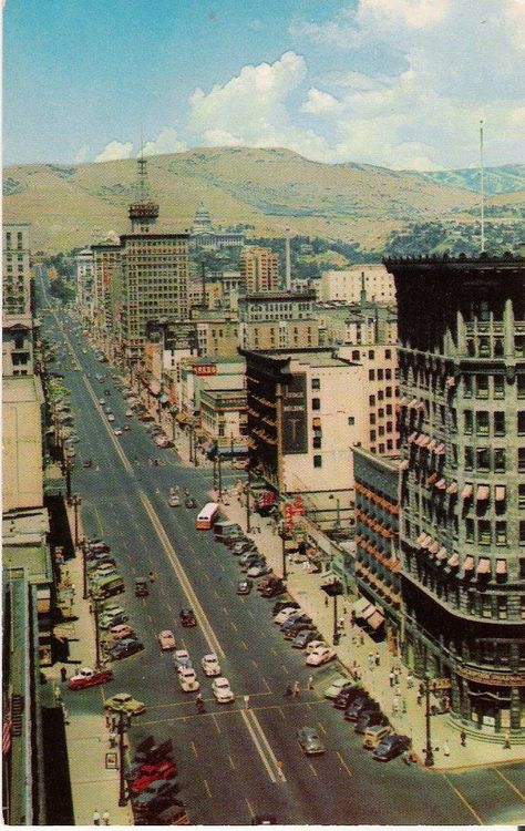 Salt Lake City Aesthetic, Salt Lake City Utah Summer, Vintage Utah Poster, Salt Lake City Skyline, Slc Utah, Salt Lake City History, Salt Lick, The Shah Of Iran, Town Building