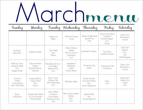 It’s hard to believe that it is almost March.  Three months into the new year & I am still am going strong on my monthly meal plan.  We are excited to share another monthly meal plan with you all & hope that it helps as you plan your meals this month.  Below, you will find … Kids Dinner Ideas, Free Family Printables, Meal Planning Board, Meal Calendar, Kids Dinner, Meal Planning Menus, Favorite Dinner, Monthly Meal Planning, Family Meal Planning