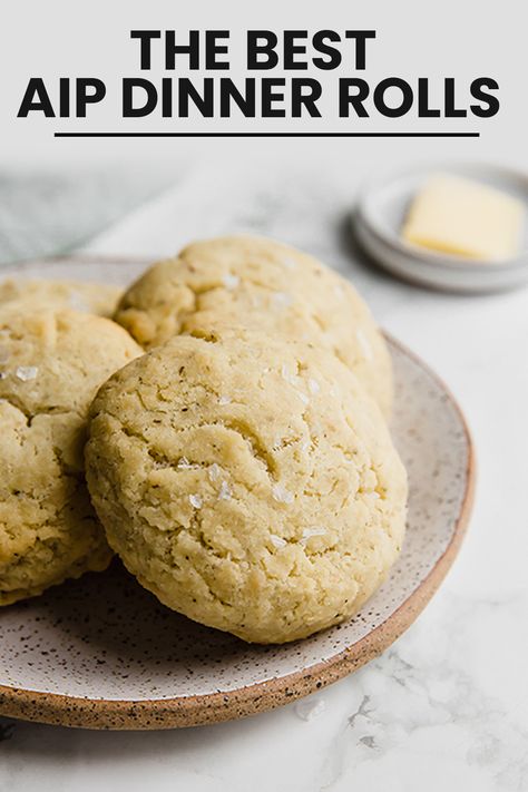 These AIP garlic & herb bread rolls are the perfect companion to a Sunday dinner! This recipe is grain-free, egg-free, and fully AIP-compliant. Herb Dinner Rolls, Herb Rolls, Garlic Herb Bread, Aip Dinner, Egg And Grapefruit Diet, Unbound Wellness, Autoimmune Paleo Recipes, Aip Paleo Recipes, Egg Diet Plan