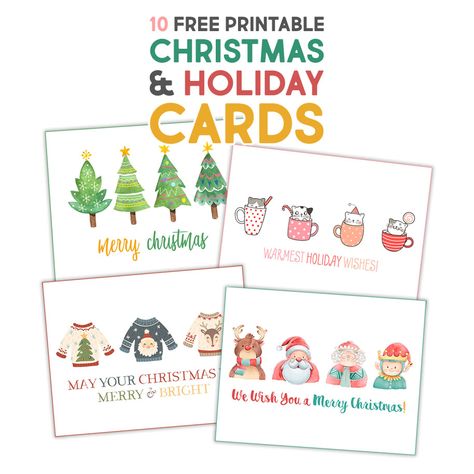 Come and enjoy this Fabulous Free Printable Christmas & Holiday Cards.  We know you will find the perfect one! Free Printable Christmas Cards are too cute! Free Printable Christmas Cards, Fox Card, Christmas Card Pictures, Diy Holiday Cards, Santa Card, Xmas Pictures, Cottage Market, Printable Thank You Cards, Christmas Tree Cards