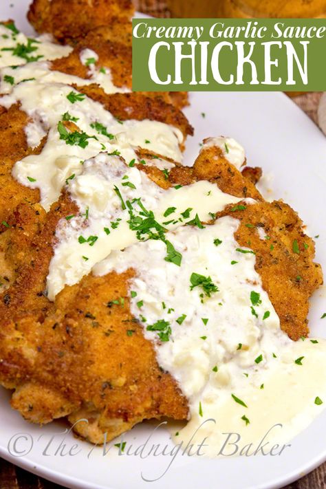 Chicken Parm White Sauce, Chicken Cutlet Sauce Recipes, Breaded Chicken Recipes With Sauce, Sauce For Parmesan Crusted Chicken, Crispy Chicken With Sauce, Breaded Chicken Cutlets With Sauce, Sauce For Stuffed Chicken, Sauce To Go Over Chicken, Yummy Sauce For Chicken