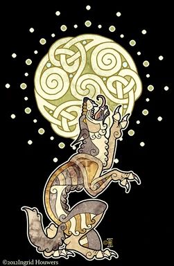 Faoladh | The Demonic Paradise Wiki | Fandom Celtic Werewolf, Werewolf Art, Celtic Mythology, Celtic Art, Viking Tattoos, Wolf Art, Celtic Designs, Norse Mythology, Mythical Creatures