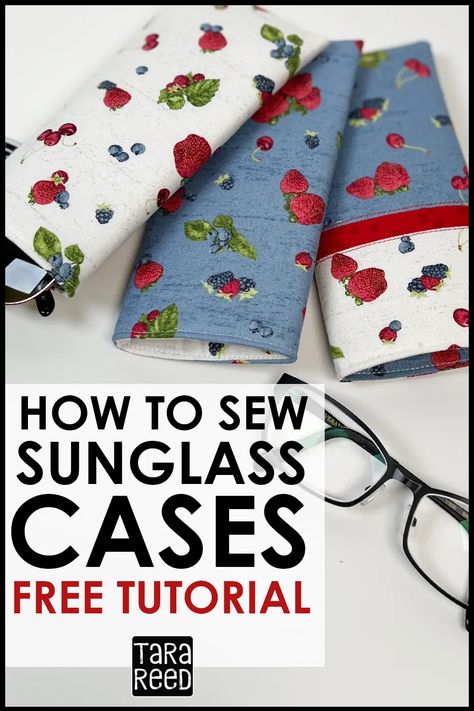 Sunglasses Pouch Pattern, Reading Glasses Case Pattern, Fabric Glasses Case Pattern, Glasses Case Sewing Pattern, Sunglasses Case Pattern, Eyeglass Cases Diy, Diy Glasses Case, Sunglass Case Pattern, Sew Eyeglass Cases