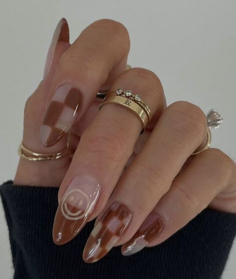 Checkered Nails, Queen Style, Gel Mani, Edgy Nails, Nail Ring, Nail Jewelry, Beauty Queen, Elegant Nails, Minimalist Nails