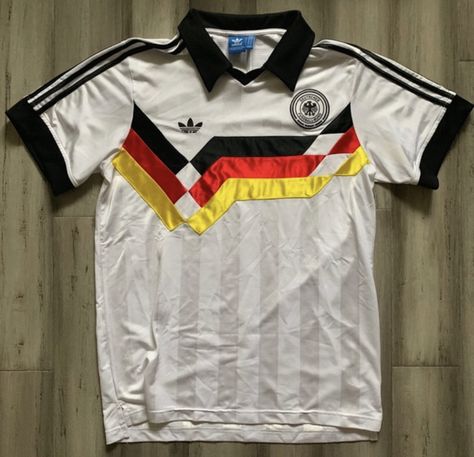 Germany Jersey, London Football, Football Clothes, Football Jersey Outfit, Vintage Football Shirts, Retro Football Shirts, Classic Football Shirts, Adidas Crazy, Football Tops