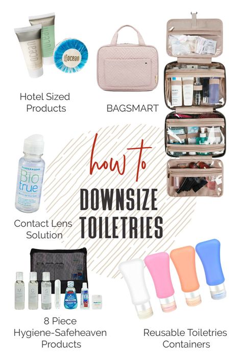 Let’s break down some of my tried-and-true strategies for how to pack toiletries for travel! #TravelFashionGirl #TravelFashion #PackingTips #howtopack #traveltoiletries #travelcarryon How To Store Travel Toiletries At Home, Compact Travel Packing Tips, Travel Toiletries List Packing Light, Travel Toiletry Bag List, Packing Toiletries For Travel For Women, Compact Packing Travel, What Toiletries To Pack Travel, Toiletry Packing Hacks, What To Pack In Toiletry Bag