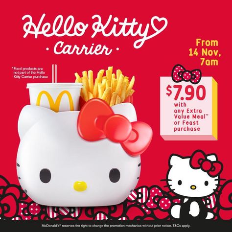 Hello Kitty Mcdonalds Toys, Hello Kitty Mcdonalds, Pink Snacks, Chicken Honey, Diy Hello Kitty, Cat Birthday Party, Cute Snacks, Fun Crafts To Do, Hello Kitty Backgrounds