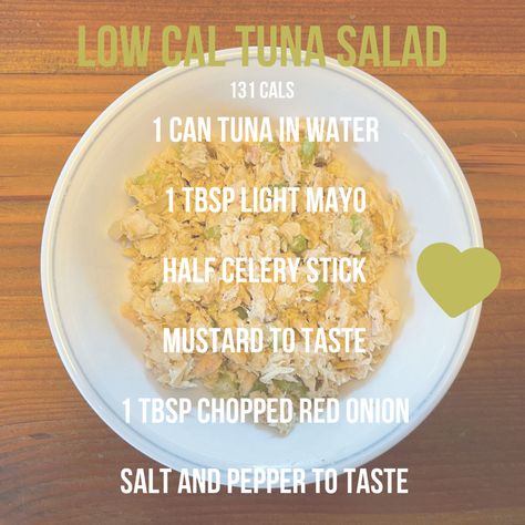 Tuna salad Low Cal Tuna Salad, Low Cal Tuna Recipes, Low Calorie Tuna Salad, Low Calorie Tuna Recipes, Meal Control, Low Cal Dinner, Recipes Tuna, Chinese Diet, Food Calorie Chart