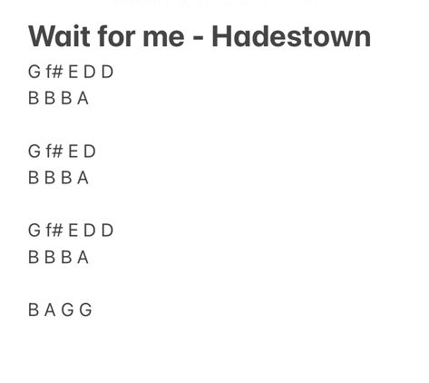 Hadestown Broadway, Piano With Letters, Piano Letters, Wait For Me, Sheet Music, Piano, Broadway, Word Search Puzzle, Guitar