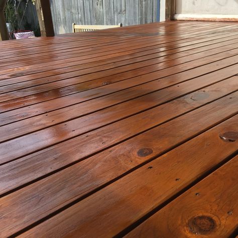 Change of plan. We've now done a final coat in Sikkens Dark Oak. Sikkens Stain Colors, Peckham House, Porch Stain, Outdoor Upgrades, Cabin Colors, Deck Stains, Deck Stain Colors, Future Farmhouse, Deck Inspiration