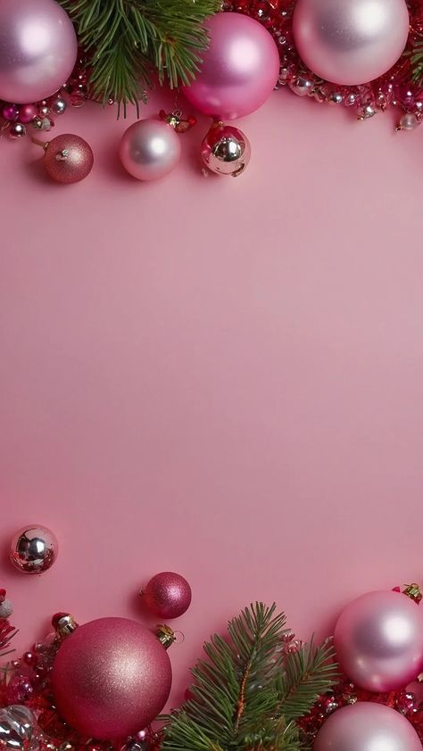 Screen Sparkle: 13 Aesthetic Pink Christmas Backgrounds 36 Aesthetic Pink Christmas, Pink Christmas Wallpaper, Pink Christmas Background, Christmas Wallpaper Ideas, 13 Aesthetic, Pink Merry Christmas, Digital Workspace, Christmas Backgrounds, Pink Ornament