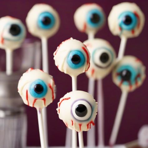 👻  Spooktacular Eyeball Truffles!  👻

These easy-to-make treats are the perfect Halloween snack.  Peanut butter filling, white chocolate coating, and M&M eyeballs -  what's not to love?!  😜  

What's your favorite Halloween treat? Let me know in the comments!  ⬇️ Eyeball Truffles, Eyeball Cake Pops, Eyeball Cake, Halloween Snack, Peanut Butter Filling, Halloween Treat, Halloween Snacks, Chocolate Coating, Butter Cake