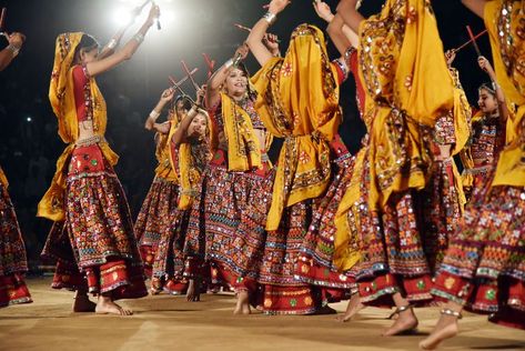 Essential Guide to the Navaratri Festival in India Bollywood Traditional Wear For Rituals And Festivals, Bollywood Festive Navratri Fabric, Tihar Festival, Navaratri Festival, Manipur Culture Festivals, Festival Essentials, Mother Goddess, India, Festival