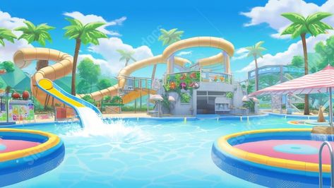 Theme Park Background, Professional Ppt, Theme Park Map, Ppt Background, Cool Slides, Slide Background, Powerpoint Background, Summer Pool, Google Slides Themes