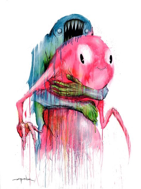 Alex Pardee, Teenage Life, The Used, 8x10 Print, Ipad Models, Ipad Skin, Art Blog, Dark Art, Fish Pet