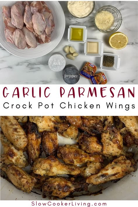 Chicken Wing Slow Cooker Recipes, Crockpot Recipes Chicken Wings, Chicken Wings Recipe Crockpot, Chicken Wing In Crockpot, Chicken Wings In Slow Cooker, Crockpot Chicken Appetizers, Wings In Crockpot Easy, Wings In The Crockpot, Easy Chicken Wings Crockpot