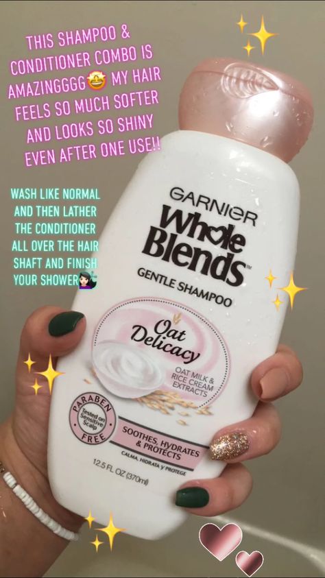 #Blends #Garnier #naturalhaircareproducts Garnier Whole Blends #naturalhaircarep… - Morning - Night Skin Care Routine 2020 -  #Blends #Garnier #naturalhaircareproducts Garnier Whole Blends #naturalhaircareproducts Products That Make Your Hair Soft, Garnier Oat Delicacy, Best Shampoo And Conditioner For Healthy Hair, Good Hair Shampoo And Conditioner, Whole Blends Shampoo And Conditioner, Hair Products For Soft Shiny Hair, Best Smelling Hair Products, Soft Hair Routine, Good Shampoo And Conditioner Healthy