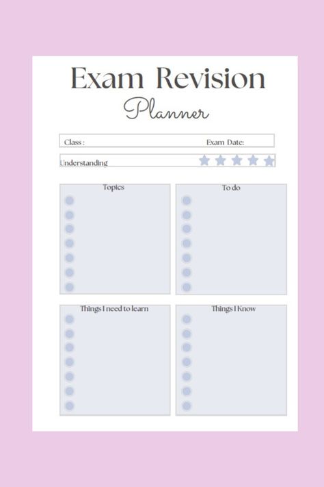 Master Your Exams with Our Exam Revision Planner Insert! 📖 Exam Planner Template, Revision Tracker, Exam Revision Planner, Exam Tracker, Revision Planner, Romanticise School, Exam Planner, Exam Revision, Digital Journaling