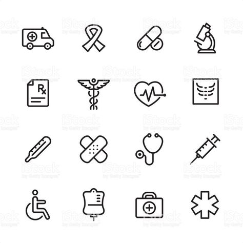 Medicine Doodles, Medicine Drawing, Medicine Tattoo, Stethoscope Drawing, Medicine Icon, Medicine Art, Tattoo Line Art, Medicine Illustration, Planner Doodles