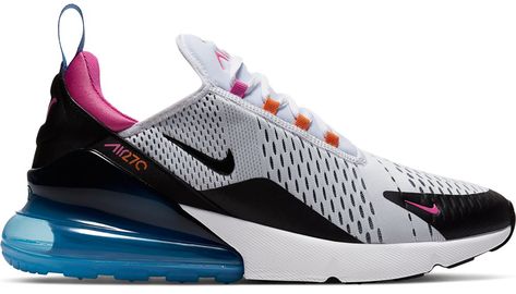 Men's Nike Air Max 270 Sneakers in White/Black/Magma Orange Nike Air Max 270 White, Air Max 180, Sneakers Nike Air Max, Shoes Sneakers Nike, Mens Nike Air, Nike Air Max 270, Hot Sneakers, Air Max 270, Nike Outfits