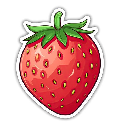 This Sticker of an juicy strawberry is perfect for the summer. Decorate and personalize windows, laptops and water bottles. Strawberry Sticker Strawberry Cake Topper Printable, Strawberry Sticker Printable, Strawberry Sticker Aesthetic, Fresa Dibujo, Cute Strawberry Sticker, Strawberry Printable, Strawberry Stickers, Strawberry Pictures, Batman Cake Topper