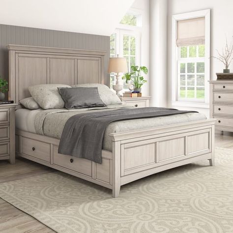 Ediline Queen Size Wood Panel Platform Storage Bed by iNSPIRE Q Classic - On Sale - Bed Bath & Beyond - 15926266 Wood Sleigh Bed, Wood Panel Bed, Bed Antique, Bedroom Furniture Ideas, Bed Queen, Classic Bed, Sleigh Beds, Queen Bedroom, Bedrooms Decor