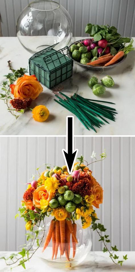 Basket Centerpieces, Easter Flower Arrangements, Floral Diy, Spring Arrangements, Floral Arranging, Arrangement Ideas, Floral Arrangements Diy, Easter Floral, Modern Flower Arrangements