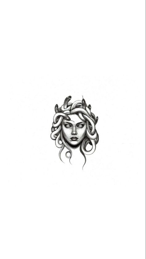 Minimal Tattoo Designs, Minimal Tattoo Ideas, Medusa Tattoo Design, Tattoo Posters, Shiva Tattoo Design, Snake Tattoo Design, Getting A Tattoo, Mythology Tattoos, Tattoo Clothing