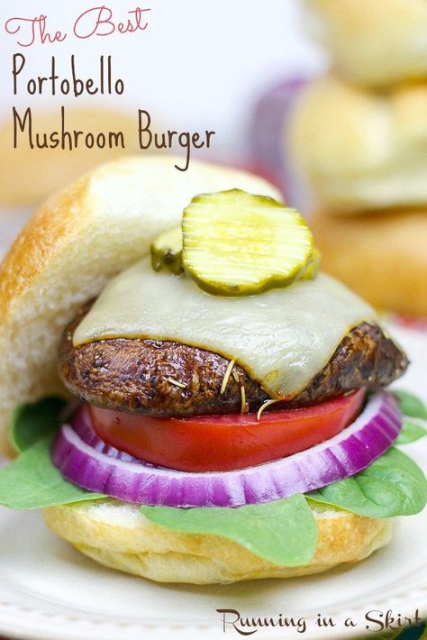 Balsamic Marinade For Steak, Portabella Mushroom Burger, Portabella Mushrooms Recipes, Vegetarian Burger Recipe, Mushroom Burger Recipe, Skirt Steak Marinade, Portobello Mushroom Burger, Portabella Mushroom, Portobello Burger