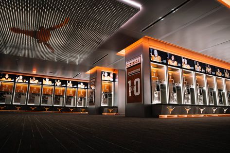 Stop Giving College Athletes Million-Dollar Locker Rooms. Start Paying Them - WSJ Wall Timeline, Football Locker Room, University Of Texas Football, Longhorn Football, Sports Locker, Texas Longhorns Football, Longhorns Football, Texas Football, Football Tips