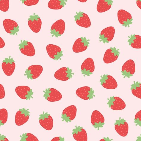 Strawberry Cartoon Aesthetic, Seamless Patterns Design, Strawberry Graphic Design, Strawberry Texture, Strawberry Notes, Strawberry Printable, Pink Backround, Strawberry Cartoon, Toys Template