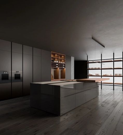 Luxury kitchen: Combine Evolution by Boffi Italy Kitchen, Italy Furniture, Luxurious Kitchens, Absolute Black Granite, Piero Lissoni, Larch Wood, Luxury Kitchens, Island Style, Kitchen Collection