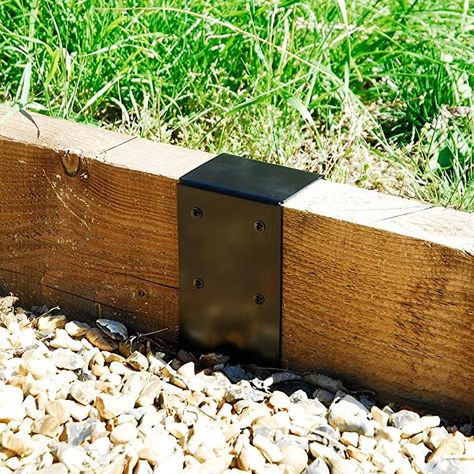 Railway Sleepers Garden, Sleepers In Garden, Oak Sleepers, Driveway Edging, Path Edging, Landscape Timbers, British Steel, Railway Sleepers, Edging Ideas