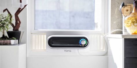 The World's Smartest, Thinnest AC Is Here to Help Keep Your Cool. The ultra-sleek Noria air conditioner is just six inches high and weighs 30 pounds. Air Conditioner Design, Smart Air Conditioner, Window Ac Unit, Window Air Conditioners, Air Conditioner Units, Basement Windows, Window Air Conditioner, Small Basements, Window Unit