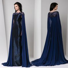 Baju Kahwin, Mode Tips, Chique Outfits, Tony Ward, Fantasy Dresses, Bridal Cape, Fantasy Gowns, Blue Gown, Medieval Dress