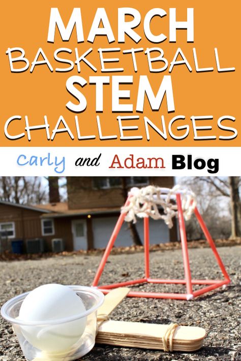 March Madness STEM Challenges March Madness Stem, Basketball Stem, Science Party Games, Kindergarten Stem Challenges, March Madness Activities, March Maddness, March Stem, Summer Olympics Activities, March Craft